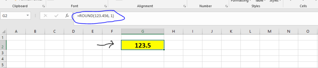 ROUND Function with Positive num_digits 