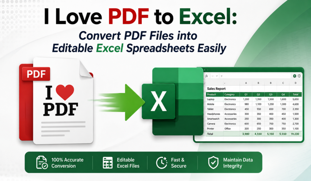 I Love PDF to Excel